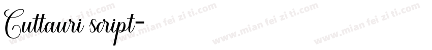 Cuttauri script字体转换